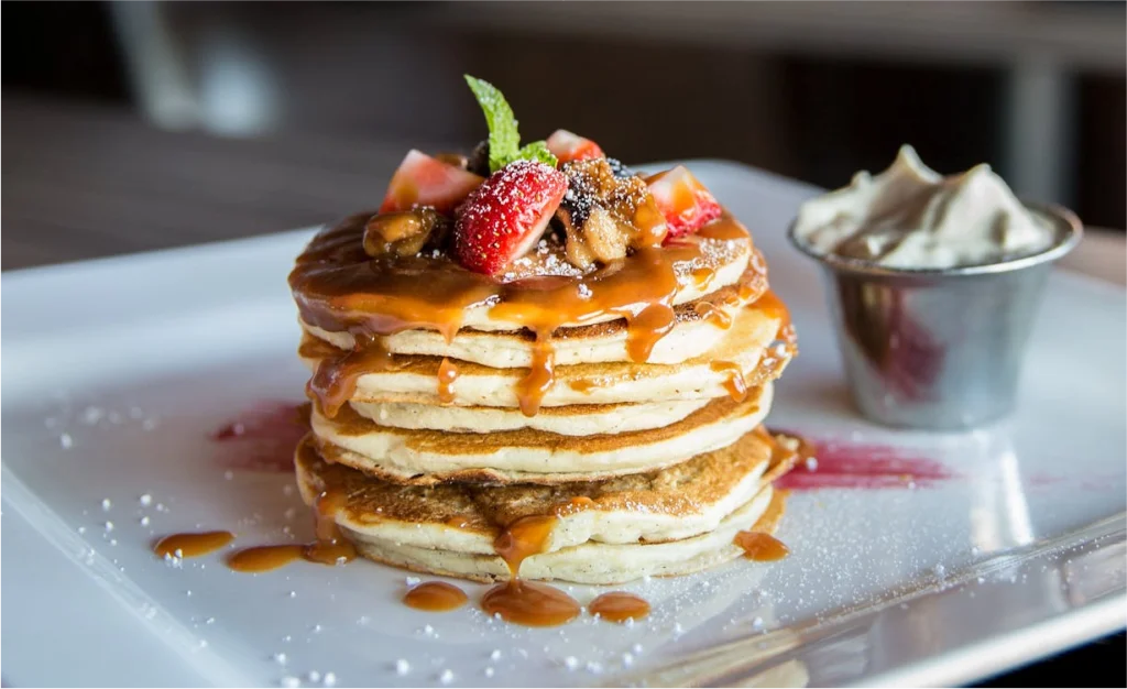 Pancakes servis dans un restaurant près du Mont Saint-Michel
