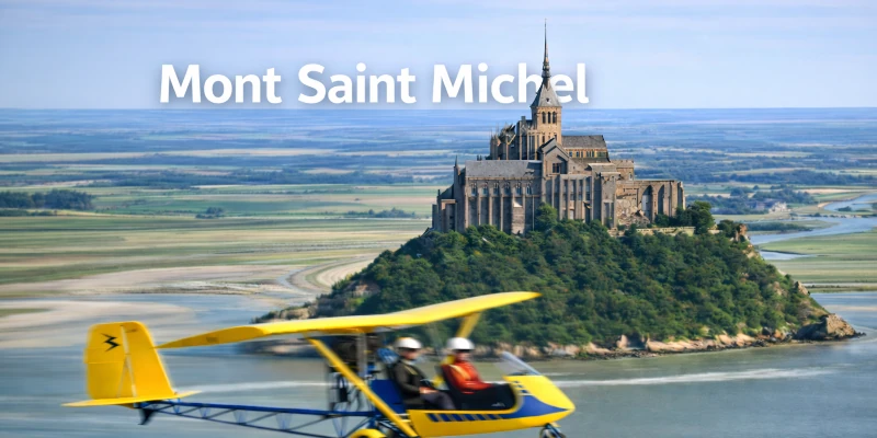 Vol en ULM au-dessus du Mont Saint-Michel