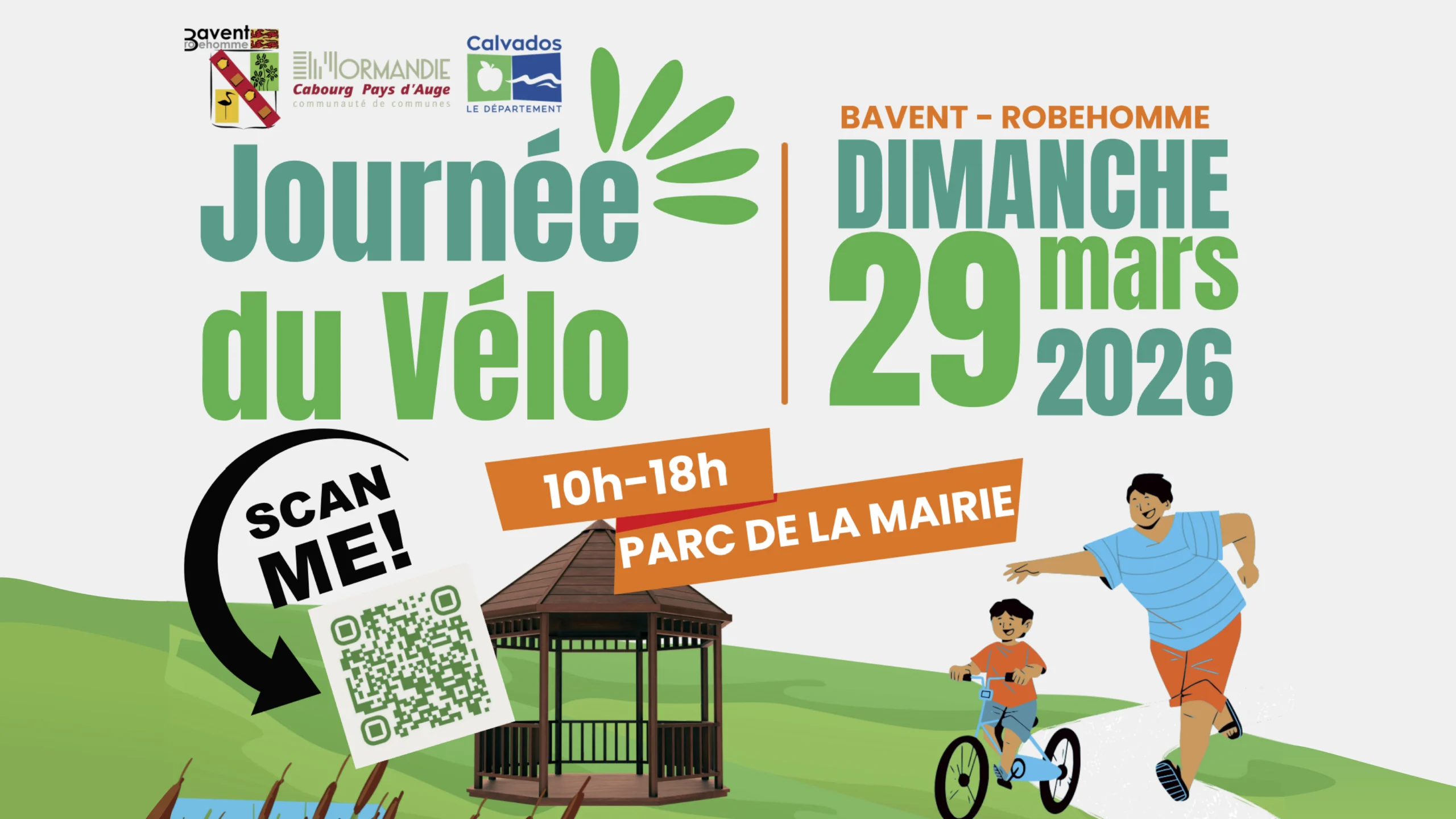 Journée du vélo à Bavent en Normandie affiche de l’événement cycliste