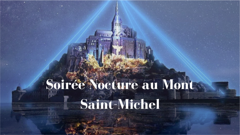 nocturne mont saint michel abbaye illuminée la nuit